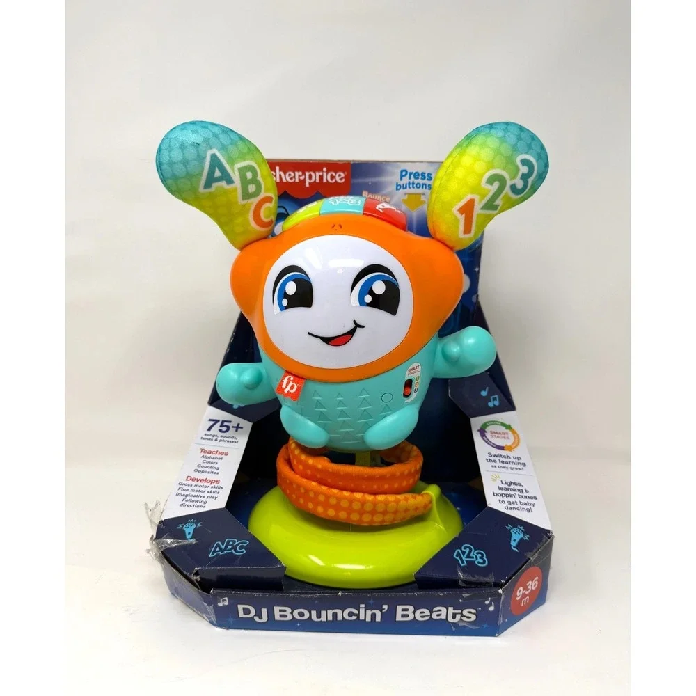 Fisher-Price DJ Bouncin Beats Interactive Musical‎ Learning Toy with Lights NEW